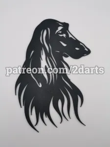 Afghan Hound Head Wall Art