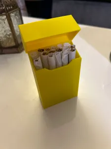 Cigarette box print in place