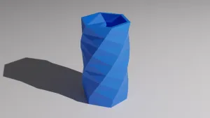 Hexagonal Cylinder Twirl - Vase