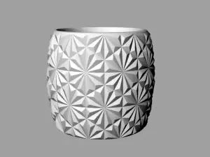 Round Pot Planter, Diamond Pattern w/Hole wo/Hole