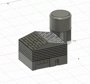 1/64 Entrepot et reservoir d'eau / Warehouse and water tank