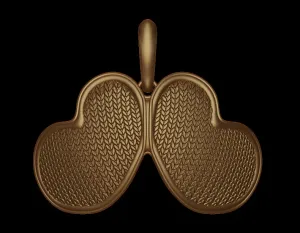 Weave Textured Butterfly Pendant