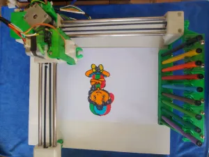 MULTI COLOUR PEN PLOTTER WITH SELF PEN CHANGE FUNCTION