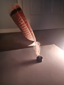 Old Fashion Quill and Pen Holder