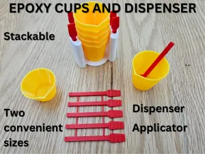EPOXY CONTAINERS - STACKABLE WITH DISPENSER