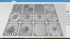A lot of fan grilles for 140 mm fans