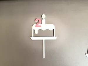 1, 2, 3 year old cake decorations