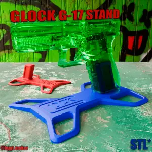 STAND FOR GLOCK G-17 (AIRSOFT GUN) | PISTOL DISPLAY STAND GU