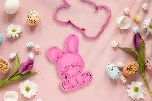 Cute Easter Bunny cookie cutter / Stamp, Cute Design