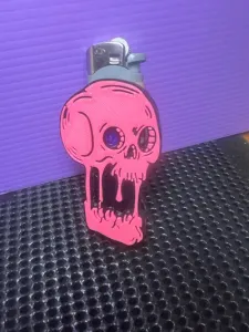Drippy skull lighter case
