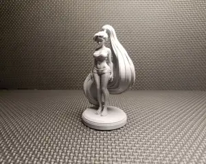 Stylized Anime Girl – Long Hair Action Figurine