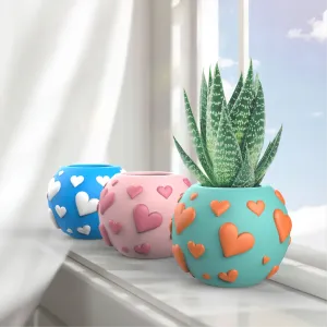 Heart Pattern Planter, Valentine's Day Love Decor