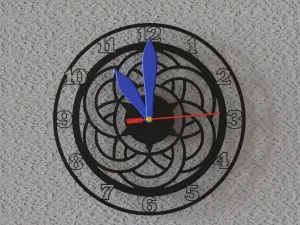 Mandala Wall 9 Clock Round Timepiece