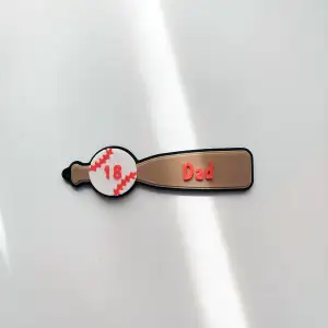 Baseball bat name tag - Dad