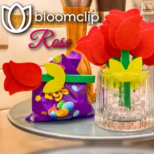 BloomClip Rose: The Romantic Flower Bag Clip