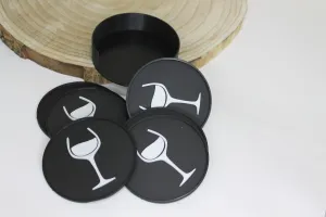 Posavasos copa de vino / Coaster Glass of wine