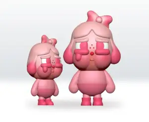 Heartless girl STL file Crybaby Crying Again Series STL,3mf