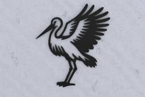 Stork Silhouette Wall Art