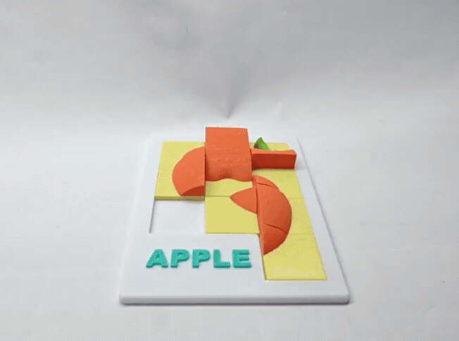 Educational Toy – Apple 3D Klotski Puzzle