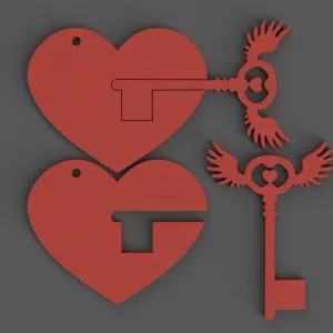 Love Key to My Heart Couple Keychains – Perfect Gift Set