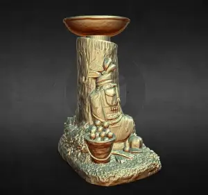 Golf themed collection plate decoration large candle holder