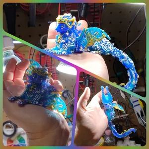 Dragon Tide Cat Flexy Print in place