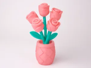 Sweet Rosebuds Sculpture – Playful Floral Art