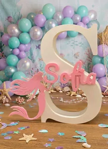 🐚 Mermaid Princess Personalized Name "Sofia" Initial Sign