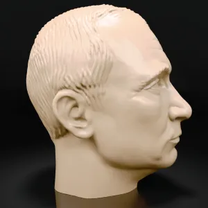 Vladimir Putin Bust: Detailed 3D Sculpture for Display and C