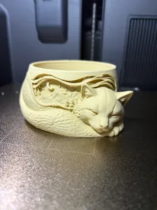 Sleeping Cat Candy Bowl-Decorative 3D Printed Bowl