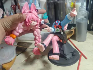 《绝区零》照 代理人 兽人 兔娘 可爱 粉色 手办 高21cm 多色打印 单CFS 已分件 易上色