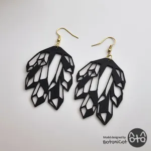 Geometric Crystals Earrings / Pendant