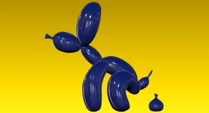 Animals Figurine Resin Cute Balloon Dog - 3D print