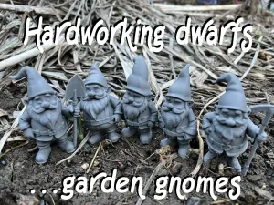 Hardworking dwarfs, gnomes for the garden