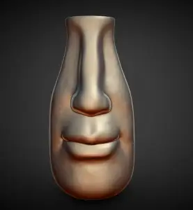 face flower vase decoration