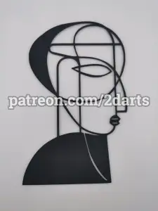 Abstract Modern Women Face Wall Art
