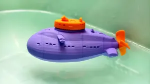 橡皮筋动力的Q版潜水艇