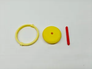 A balancing top that spins on pen tips and strings