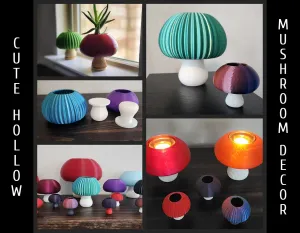 Scalable Mix-and-Match Mushroom Decor/Planters/Tealights