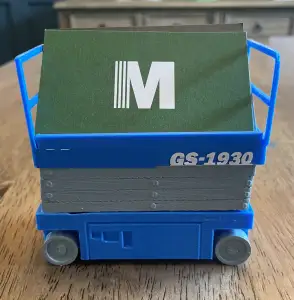Scissor Lift Business Card Holder!