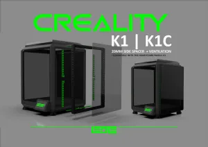 CREALITY K1|K1C|K1SE - 20mm SIDE SPACER+VENTILATION