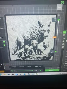 Wolf&pups Hueforge 200x200
