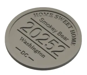20252 Smokey Bear Washington DC Coaster