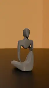 The Thinker’s Muse | Minimalist Sitting Lady