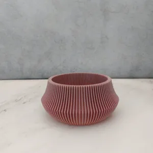 Vase - Modern Ribbed Planter | Geometric Flower Pot 0013A