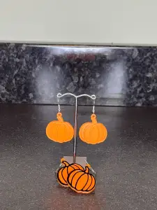 Pumpkin Hoop and Stud Earrings