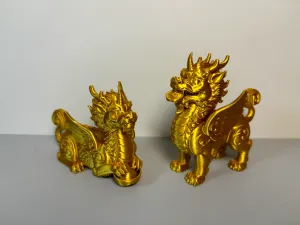 雄貅聚财 雌貅守财 双貅吉祥摆件模型