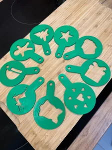 Christmas coffee stencils