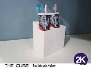 Toothbrush Holder THE CUBE with water drainage, 2 variations
