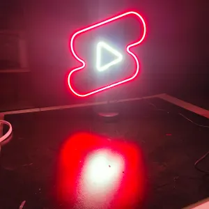 youtube shorts logo neon